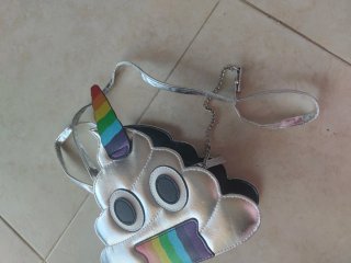 Bolso Emoji Unicornio Plateado