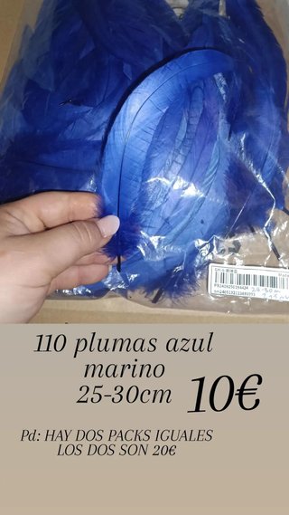 110 Plumas Azul Marino 25-30cm