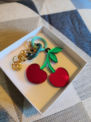 Llavero  de Metacrilato con Forma de Cerezas