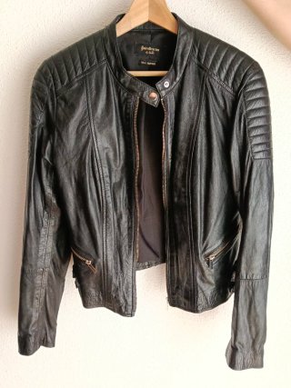 Chaqueta Piel Mujer Stradivarius Talla L
