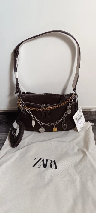 Bolso Zara Marrón con Abalorios
