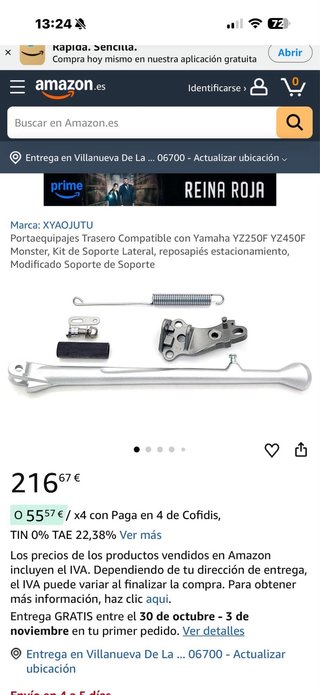 Portaequipajes Trasero Moto Yamaha