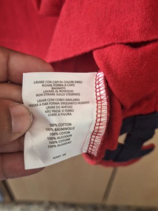 Camiseta Gant Roja Manga Larga