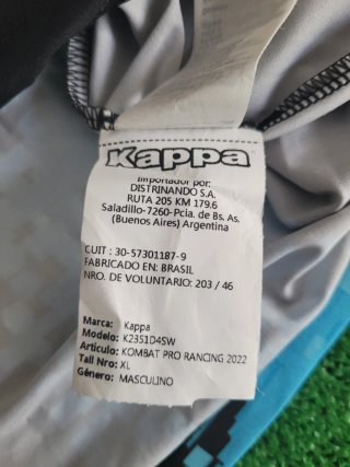 Camiseta Fútbol Racing Club 2022 Kappa away New