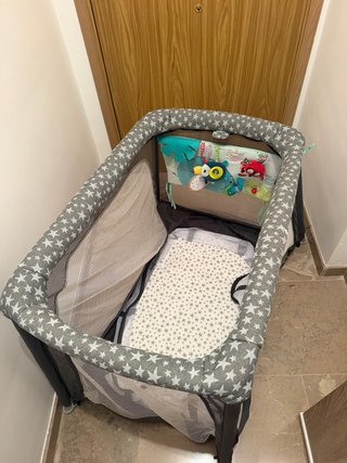 Parque Infantil Plegable con Estampado de Estrella
