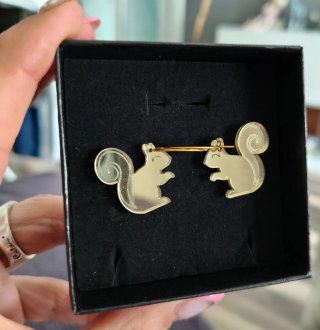 Pendientes de Metacrilato Ardilla
