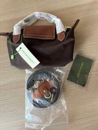 Mini Longchamp Castanho/Verde