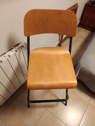 Silla Plegable de Madera y Metal