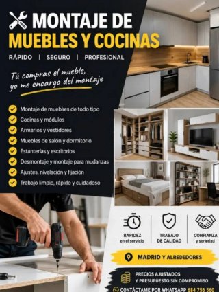 Montador Profesional de Muebles y Cocinas - Económ