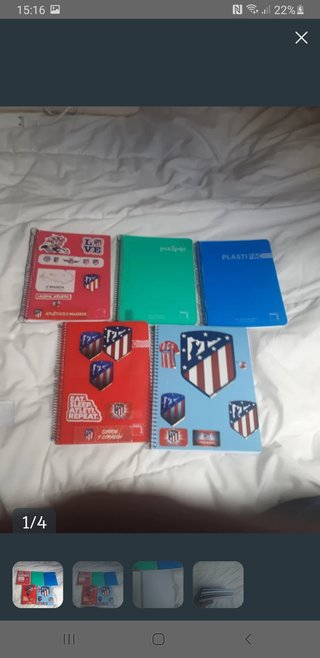 5 libretas variadas Atlético de Madrid