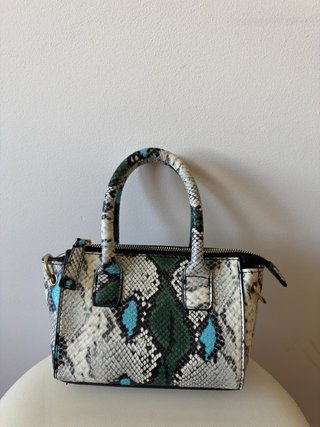 Bolso de mano estampado serpiente Pinkie