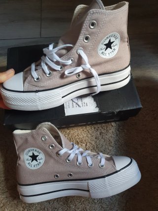 Zapatillas Converse Altas Beige