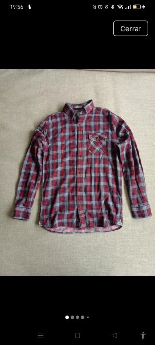 Camisa Tommy Hilfiger cuadros roja y gris