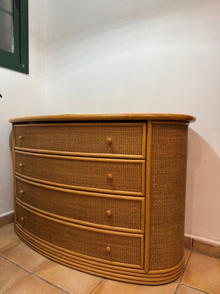 Cómoda de Ratán y madera