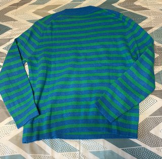 Jersey Zara Rayas Verde y Azul Talla XL