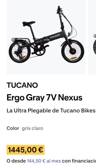 Bicicleta Plegable Tucano Ergo verde.