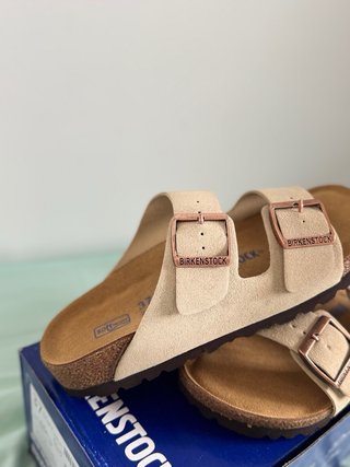 Sandálias Birkenstock Arizona Bege T37