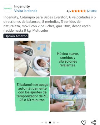 Balancín bebé Ingenuity Simplecomfort