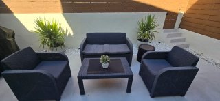 Conjunto de sillones de jardín ratán