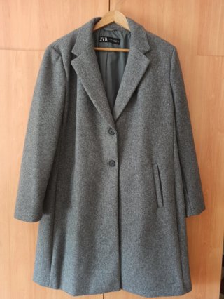Abrigo mujer Zara Gris
