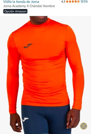 Camiseta Térmica Joma Naranja