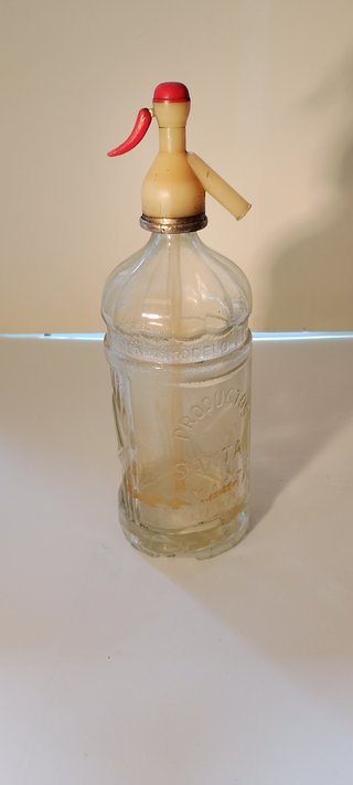Sifón de Soda Vintage de Cristal Tallado