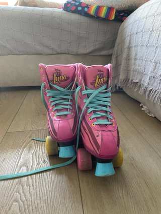 Patines 4 ruedas rosas y morados