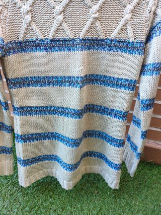 Jersey de Punto Beis y Azul