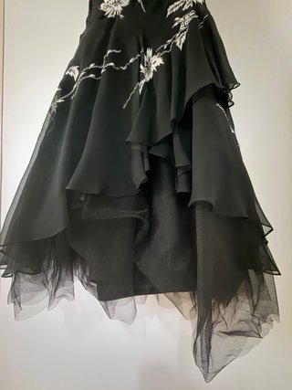 Vestido largo fiesta bordado pedrería