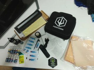Kit maquina de tatuaje inalámbrica y impresora