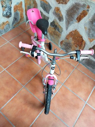 Bicicleta Infantil Btwin Rosa y Blanca