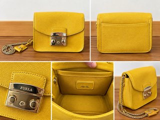 Bolso Furla Amarillo con Cadena