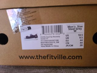Sandalias FitVille Hombre Gris Talla 44