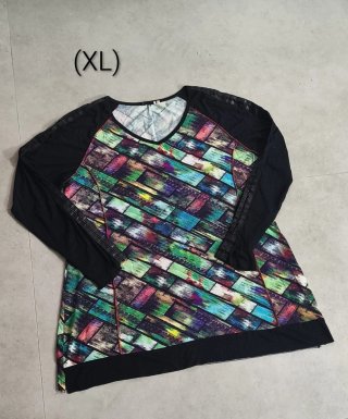 Camiseta / Túnica Manga Larga Estampado Multicolor
