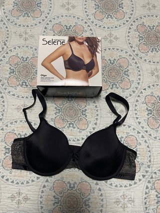 Sujetador Selene Negro con Aros y Relleno