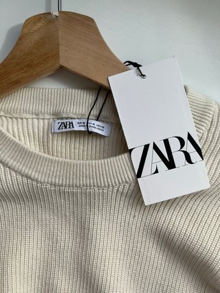 Jersey Zara Blanco Talla M Con Etiquetas