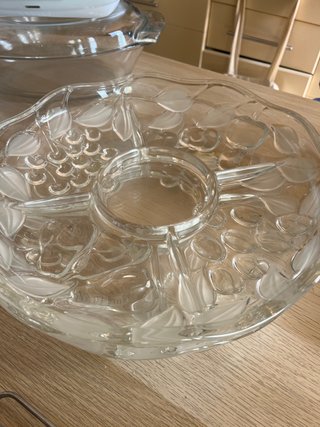 Bandeja de Cristal con Relieve