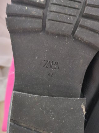 Botines Zara Tacón Cubano Negros Talla 42