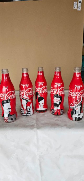 Set 5 Bottigliette Coca-Cola Edizione Città