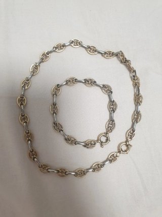 Conjunto de Collar y Pulsera oro de 14k