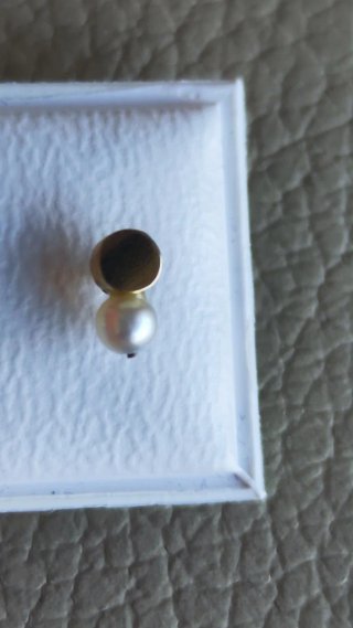 Pendientes bebé oro y perla nuevos