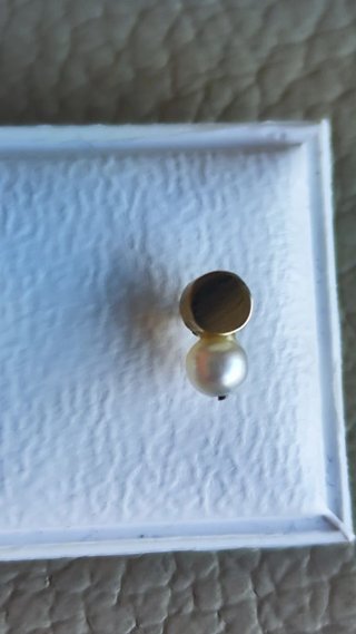 Pendientes bebé oro y perla nuevos