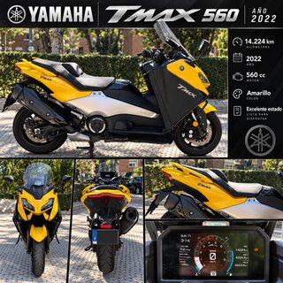 Yamaha TMAX 560 Amarilla, con manta termica
