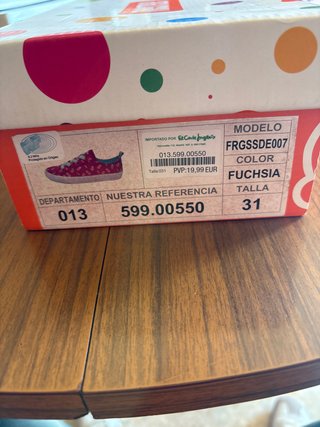 Zapatillas Infantiles Fucsia Talla 31