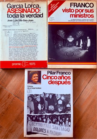 Tres libros relacionado con Francisco Franco