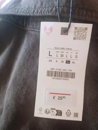 Cazadora vaquera Zara marrón Talla L