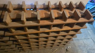Botellero madera 36 botellas 75x75x22