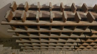 Botellero madera 36 botellas 75x75x22