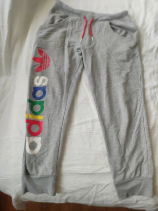 Pantalón Chándal Adidas Mujer Gris Talla 40