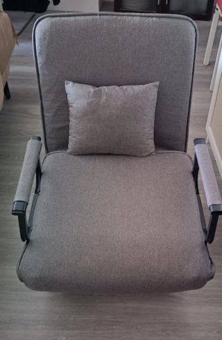 Sillón Cama Individual Gris